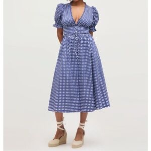Hill House Sabrina Dress Blue Basket Weave